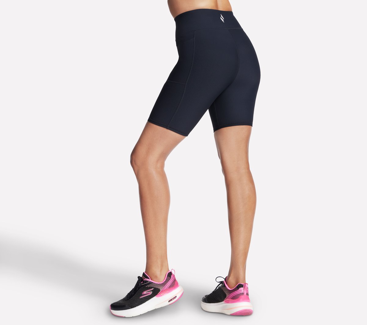 GO FLEX RIB High Waisted 8 Inch Bike Short | Skechers Women
