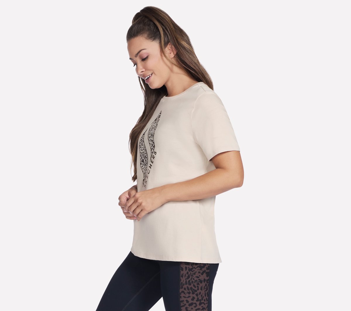 Diamond Cheetah Short Sleeve Tee | Skechers Women