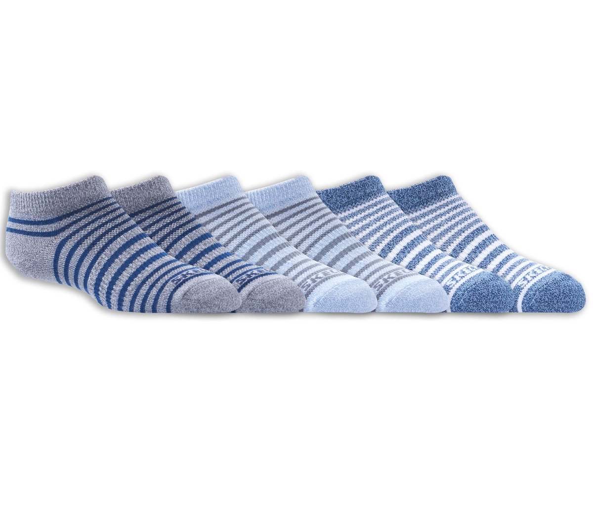 Kids|Clothing Skechers 6 Pack Striped No Show Socks | Skechers Kids|Clothing