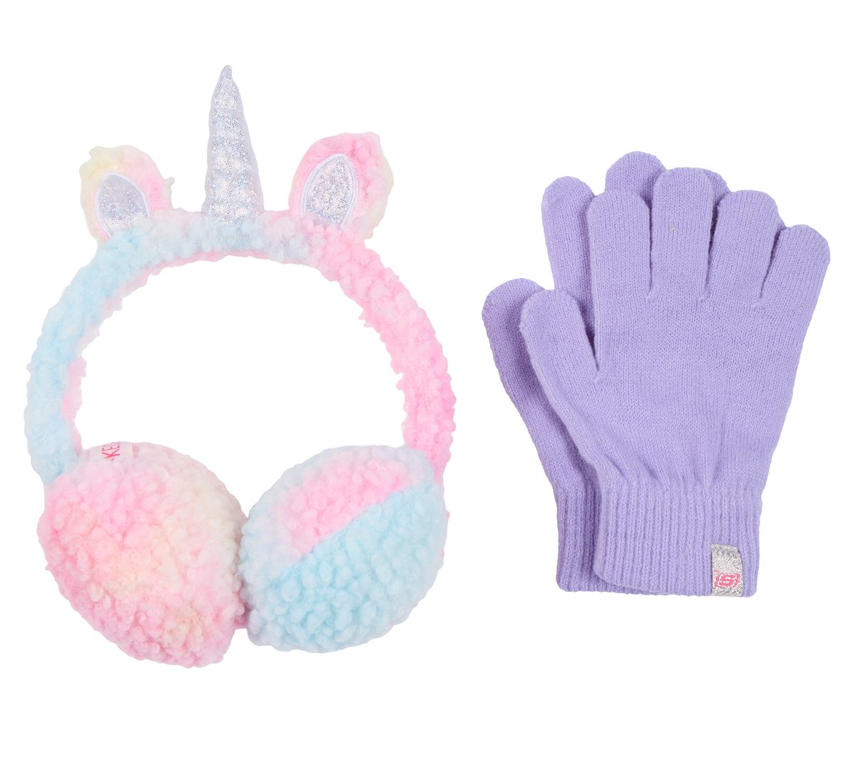 Clothing Skechers Tie Dye Unicorn Earmuff and Glove Set | Skechers Clothing