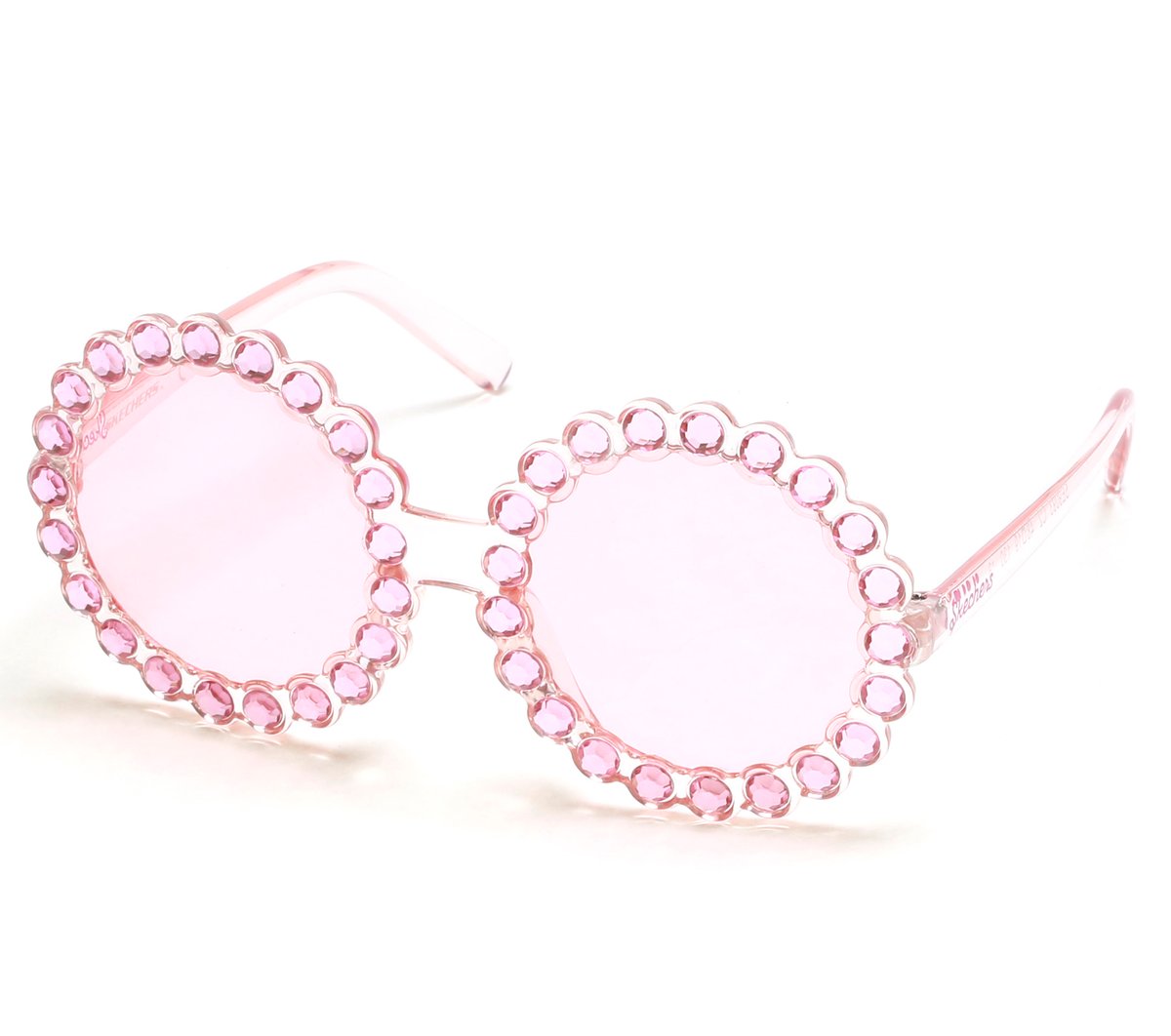 Clothing Skechers Round Rhinestone Sunglasses | Skechers Clothing