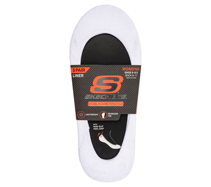 Women|Clothing Skechers 5 Pack Non Terry Solid Liner Socks | Skechers Women|Clothing