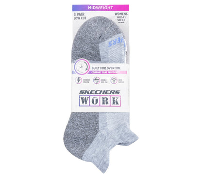 Women|Clothing Skechers Work: Lowcut Heel Tab Socks - 3 Pack | Skechers Women|Clothing