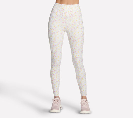 GO WALK Rib Floral Full Length High-Waisted Legging | Skechers Women