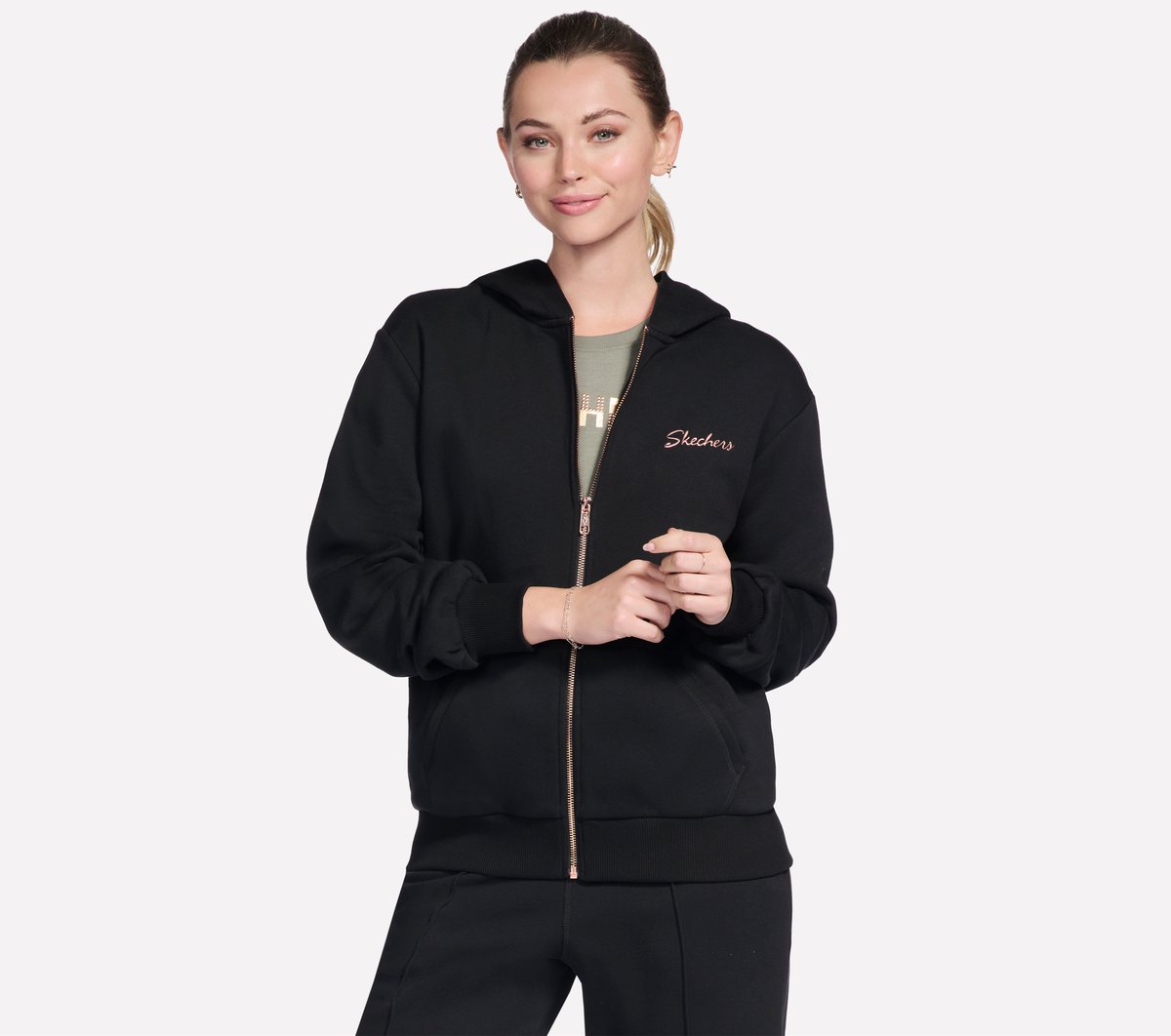 SKECH SWEATS Signature Full Zip Hoodie | Skechers Women
