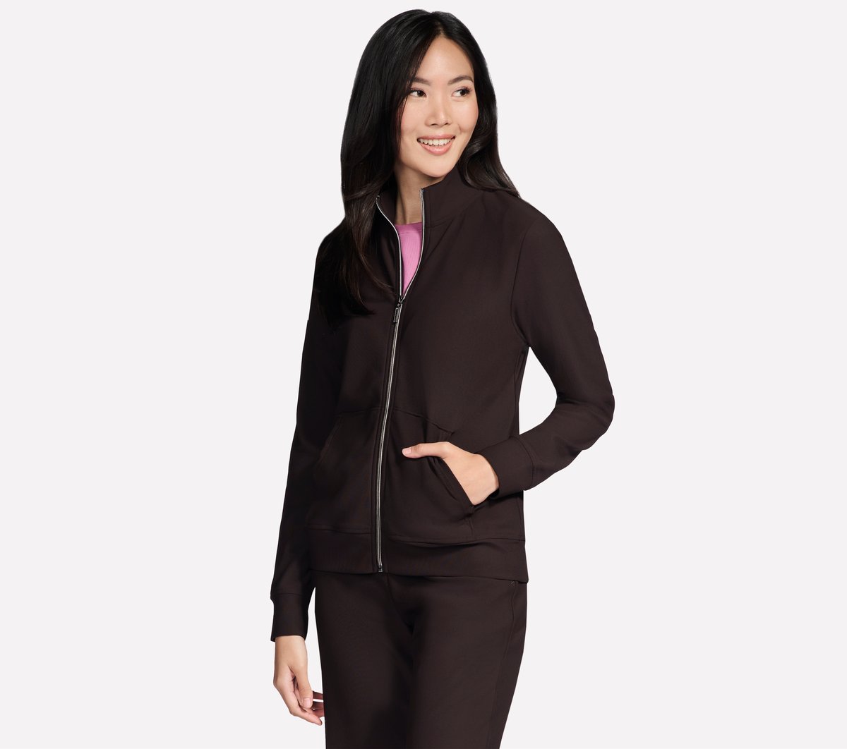 GO Luxe Rib Everyday Full Zip Jacket | Skechers Women