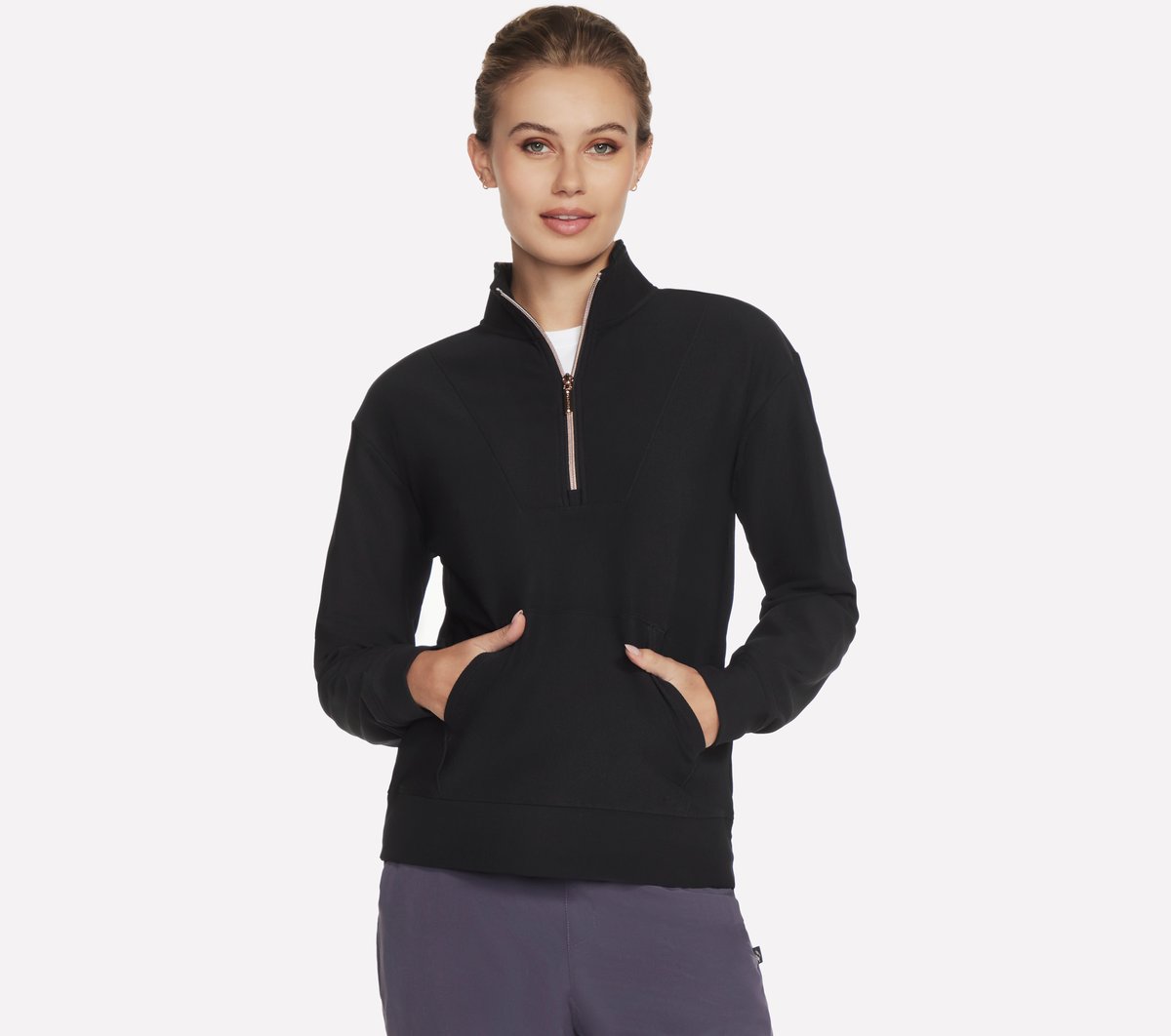 GO LUXE Rib 1/4 Zip | Skechers Women