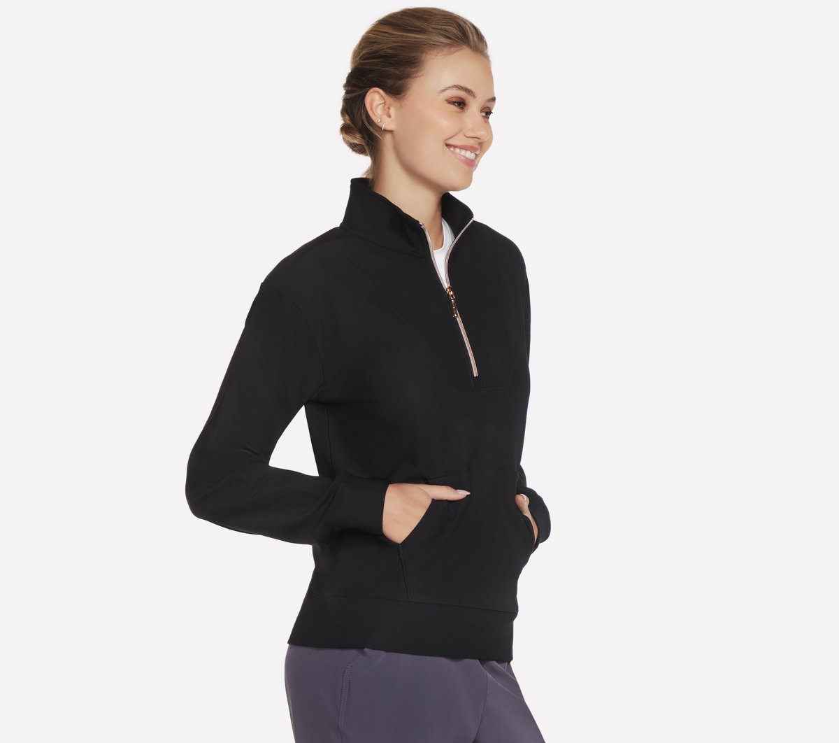 GO LUXE Rib 1/4 Zip | Skechers Women