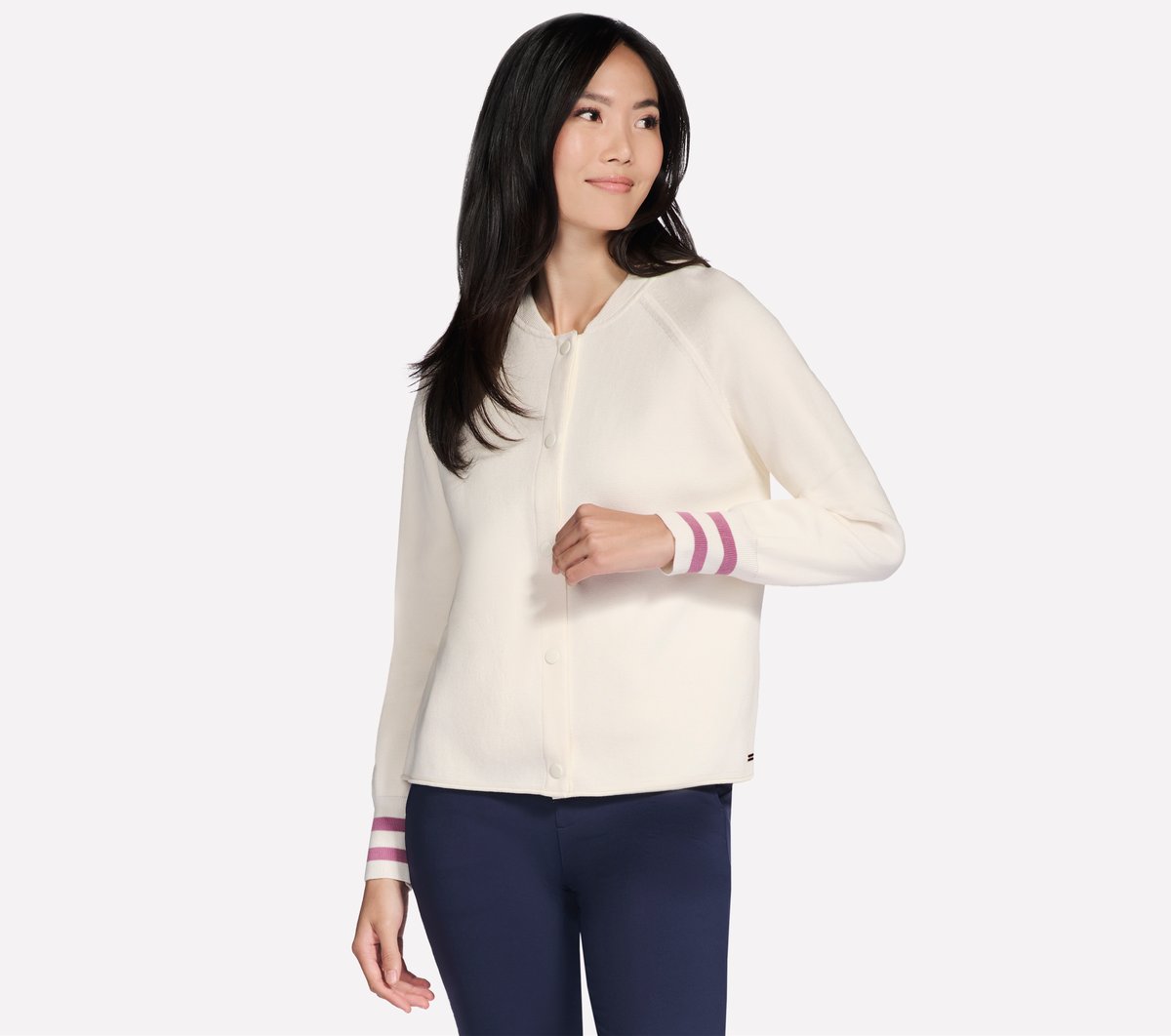 GO WALK Reflection Sweater Bomber | Skechers Women
