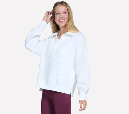 Downtown Cozy Fit Collared Long Sleeve | Skechers Women