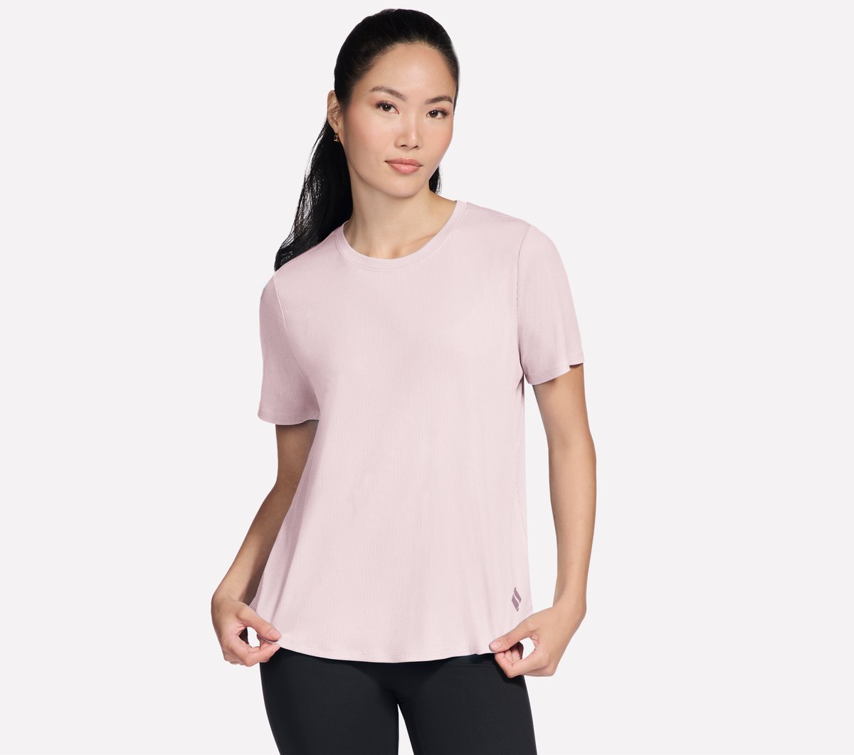 GO WALK Luxe Rib Tee | Skechers Women