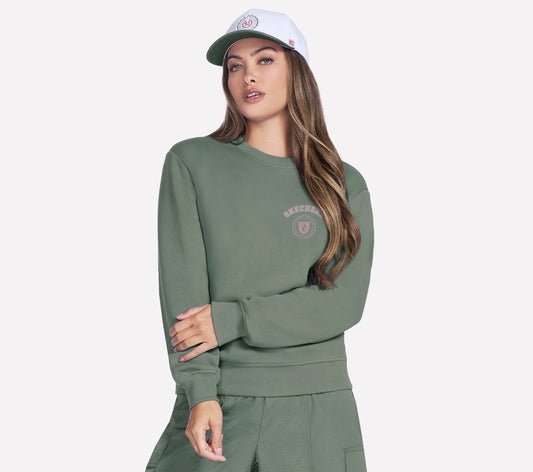 Collegiate Crest Crewneck | Skechers Women