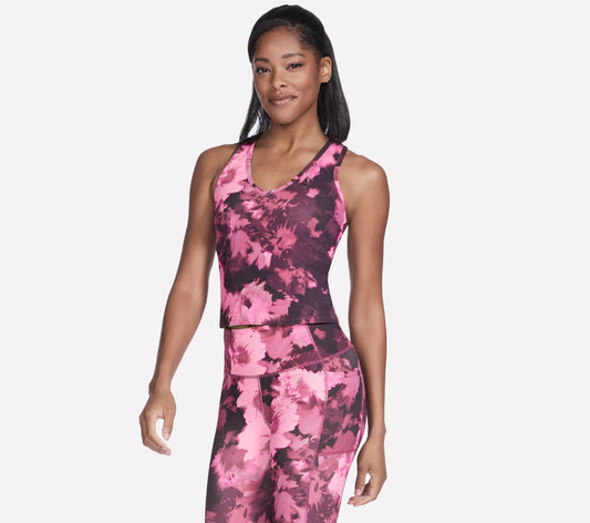 GO FLEX RIB Inbloom V-Neck Tank | Skechers Women