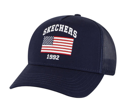 Women|Men|Clothing Skechers Accessories USA Flag Trucker Hat | Skechers Women|Men|Clothing