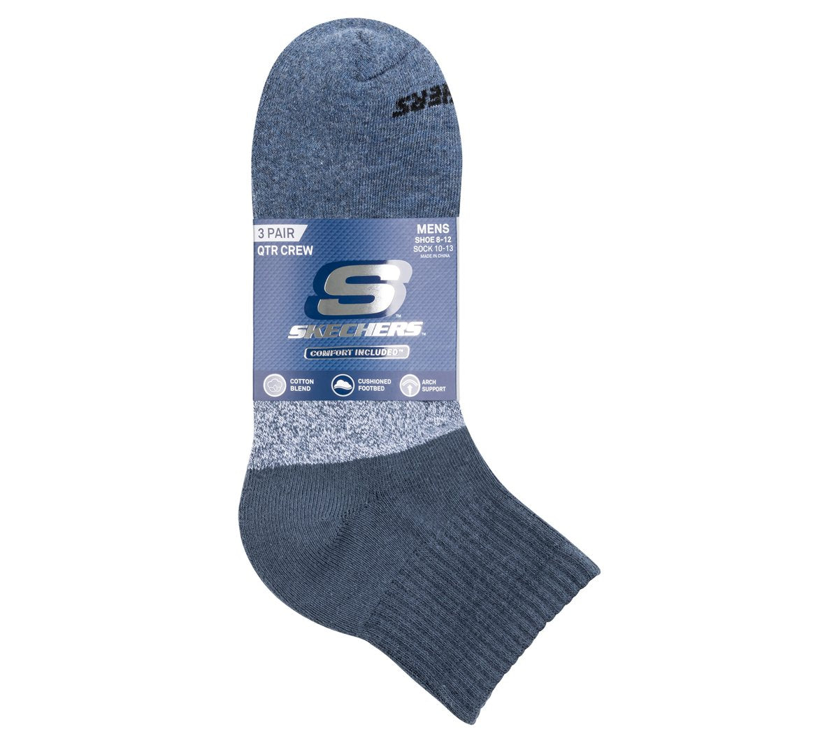 Men|Clothing Skechers 3 Pack Men's Colorblock Quarter Socks | Skechers Men|Clothing