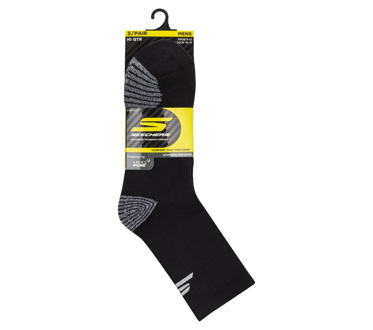 Men|Clothing Skechers 3 Pack Men's Performance Running High Quarter Socks | Skechers Men|Clothing