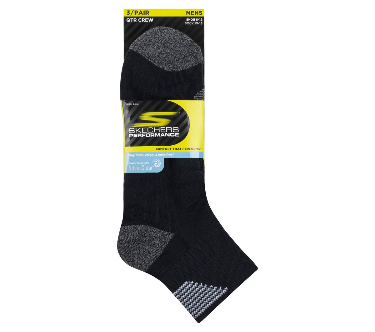 Men|Clothing Skechers 3 Pack Men's Half Terry Quarter Crew Socks | Skechers Men|Clothing