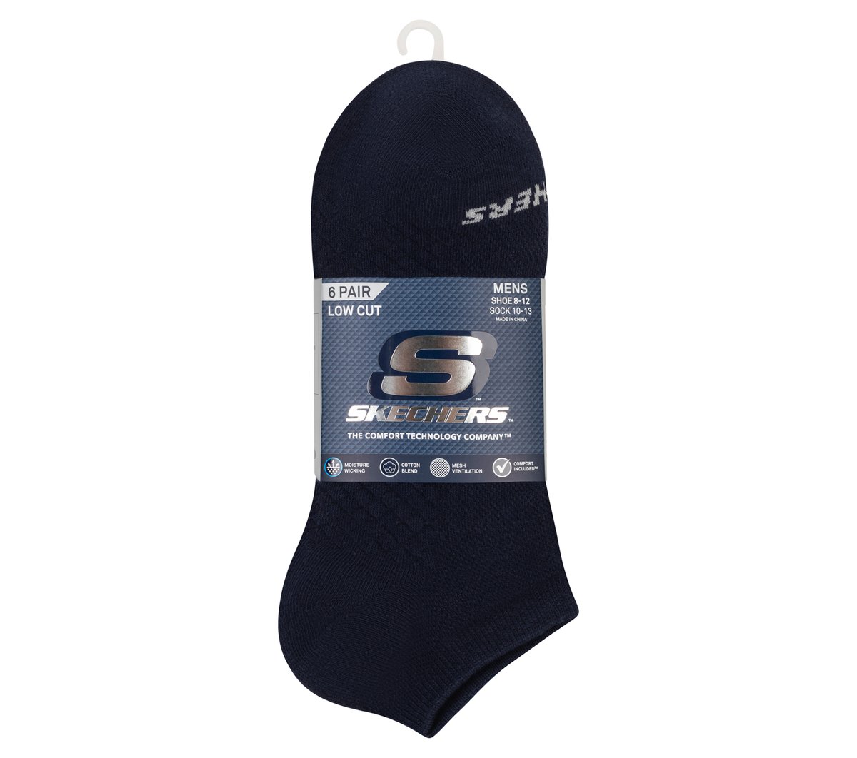 Men|Clothing Skechers 6 Pack Men's Low Cut Texture Knit Socks | Skechers Men|Clothing