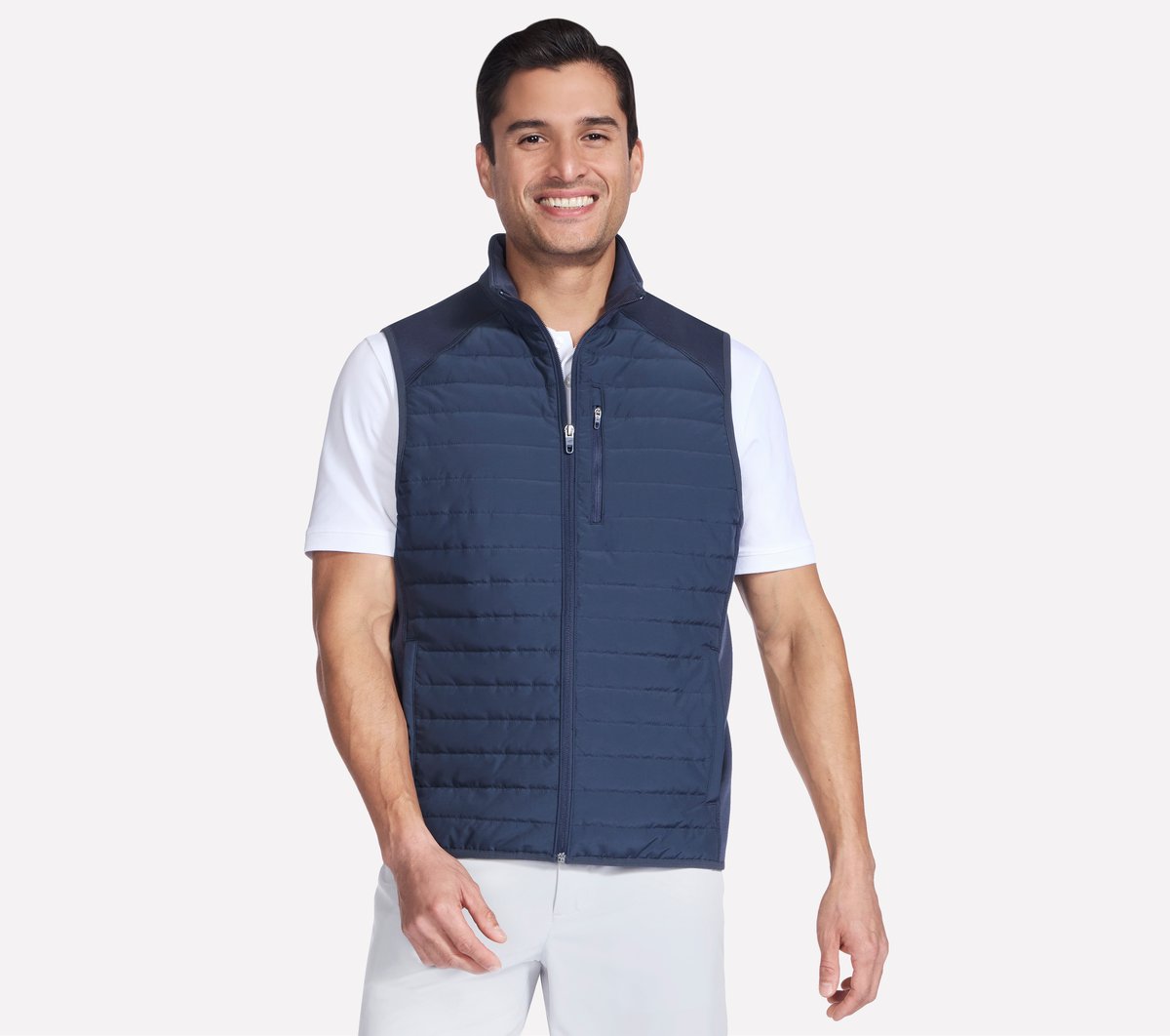 Men Skechers GO SHIELD Cozy Fit Hybrid Vest | Skechers Men