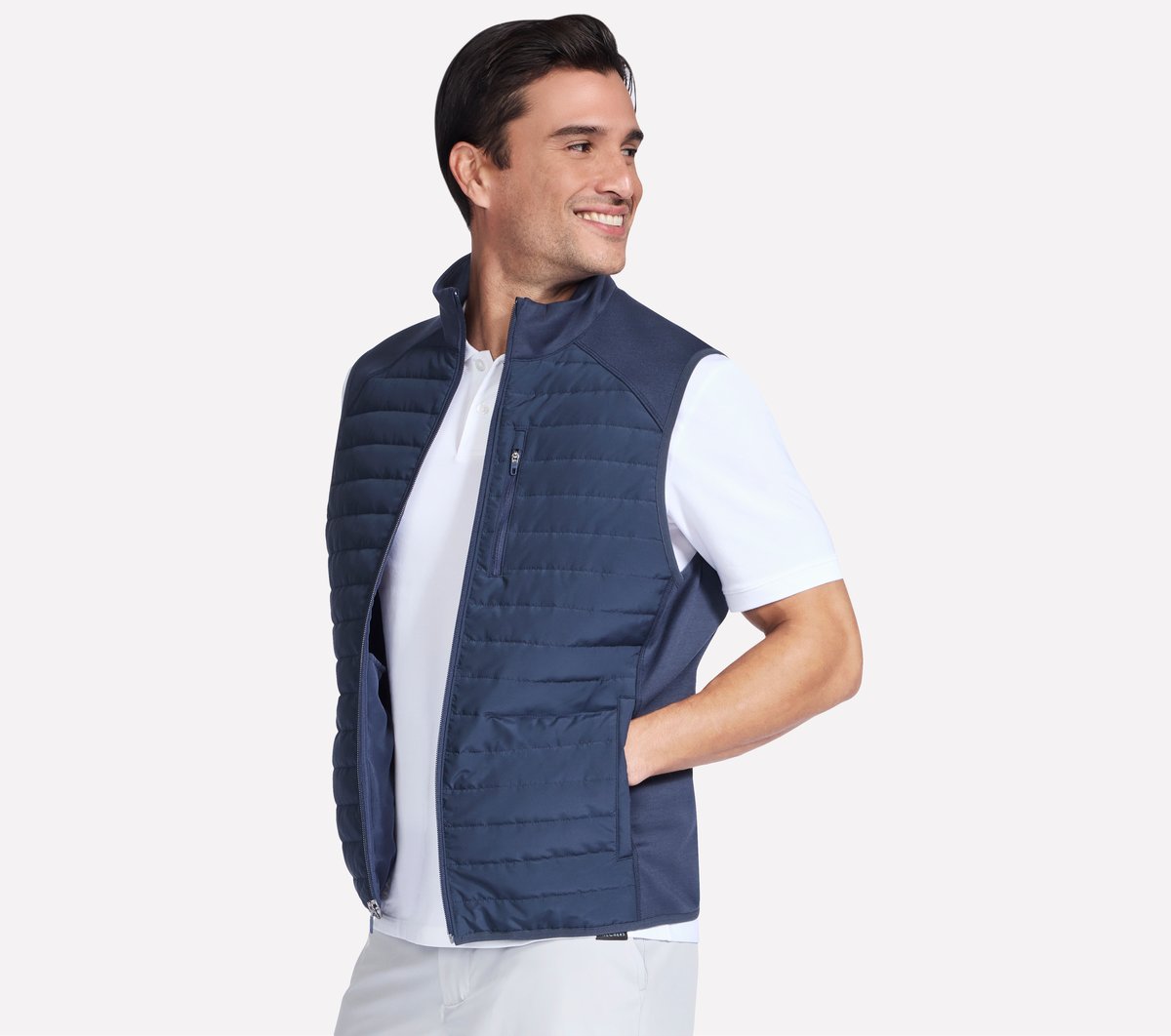 Men Skechers GO SHIELD Cozy Fit Hybrid Vest | Skechers Men