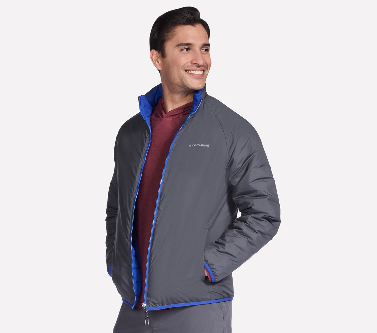 Men Skechers GO SHIELD Cozy Fit Altitude Reversible Jacket | Skechers Men