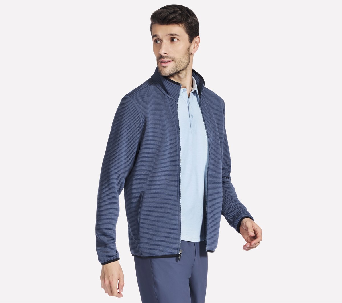 Men Skechers The Hoodless Hoodie Ottoman Jacket | Skechers Men