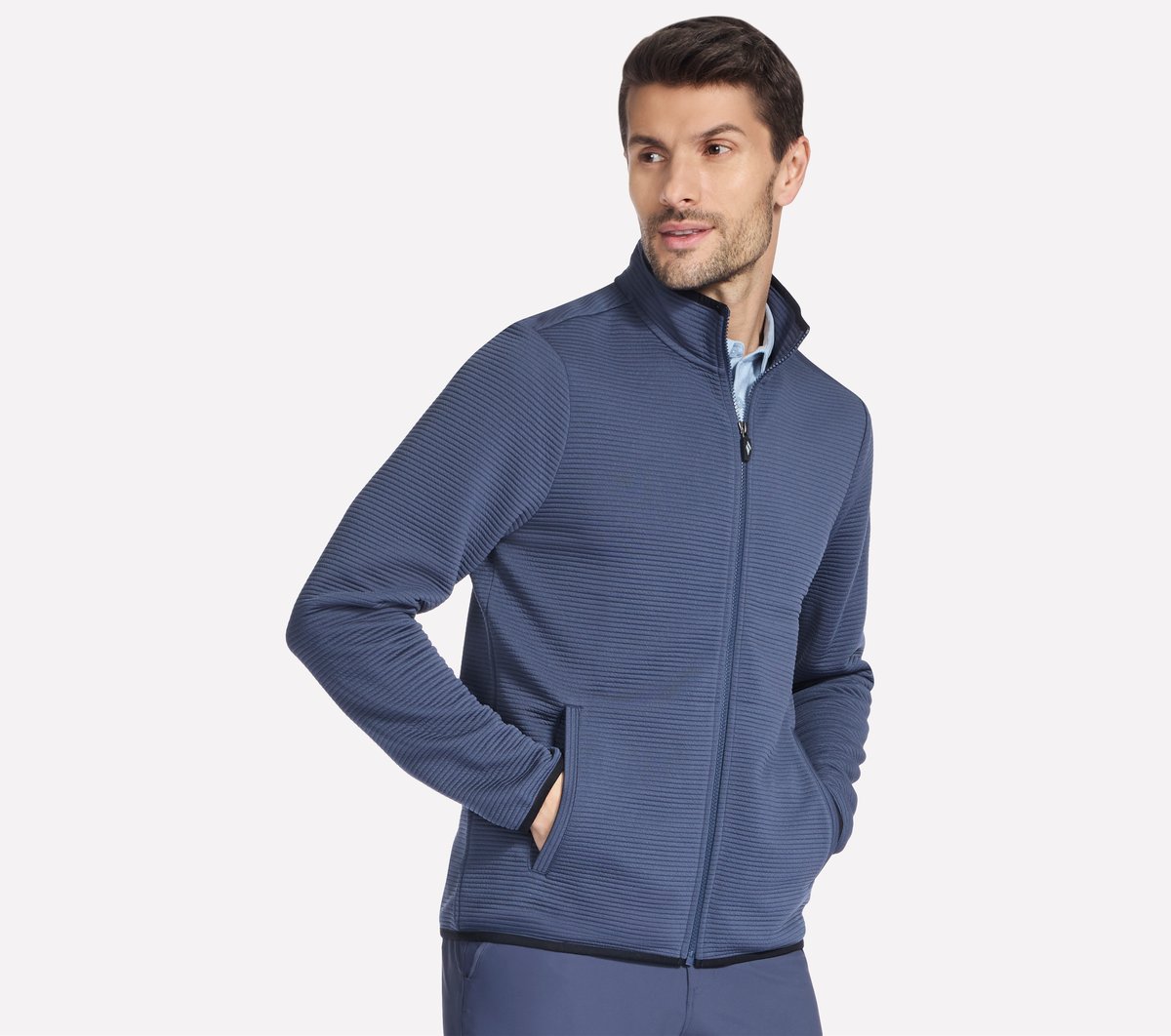 Men Skechers The Hoodless Hoodie Ottoman Jacket | Skechers Men