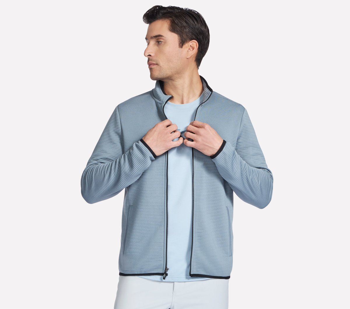 Men Skechers The Hoodless Hoodie Ottoman Jacket | Skechers Men