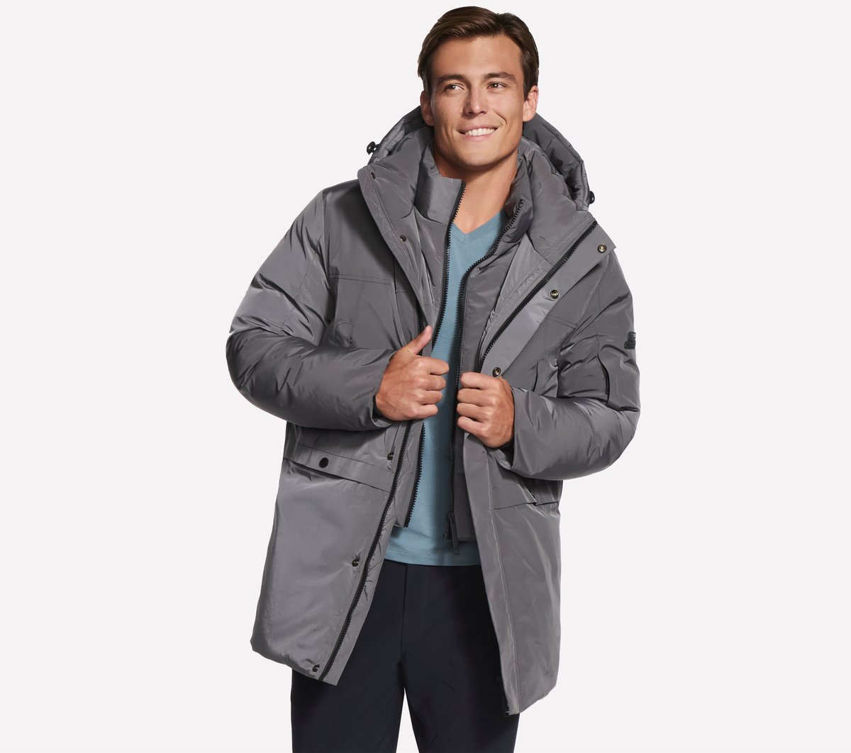 Men Skechers Non-Quilted Parka | Skechers Men