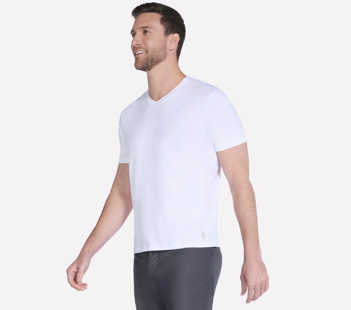 Men Skechers GO DRI Pima Short Sleeve V-Neck | Skechers Men