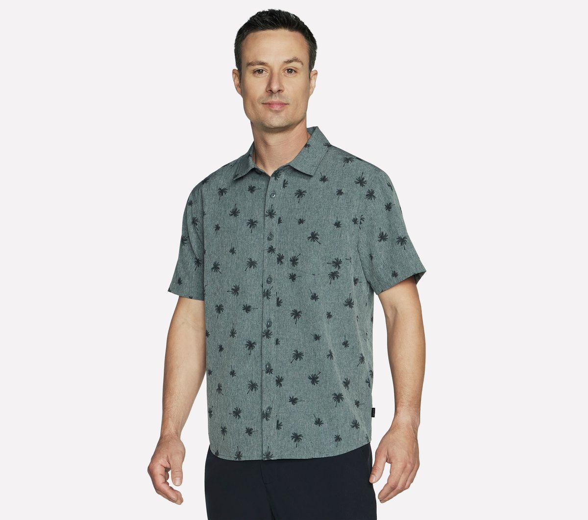Men Skechers The GO WALK Air Printed Short Sleeve Shirt | Skechers Men