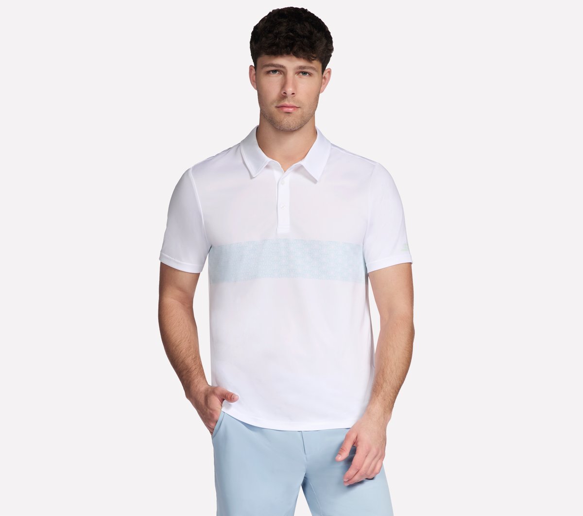 Men Skechers GO DRI Charge Palm Stripe Polo | Skechers Men