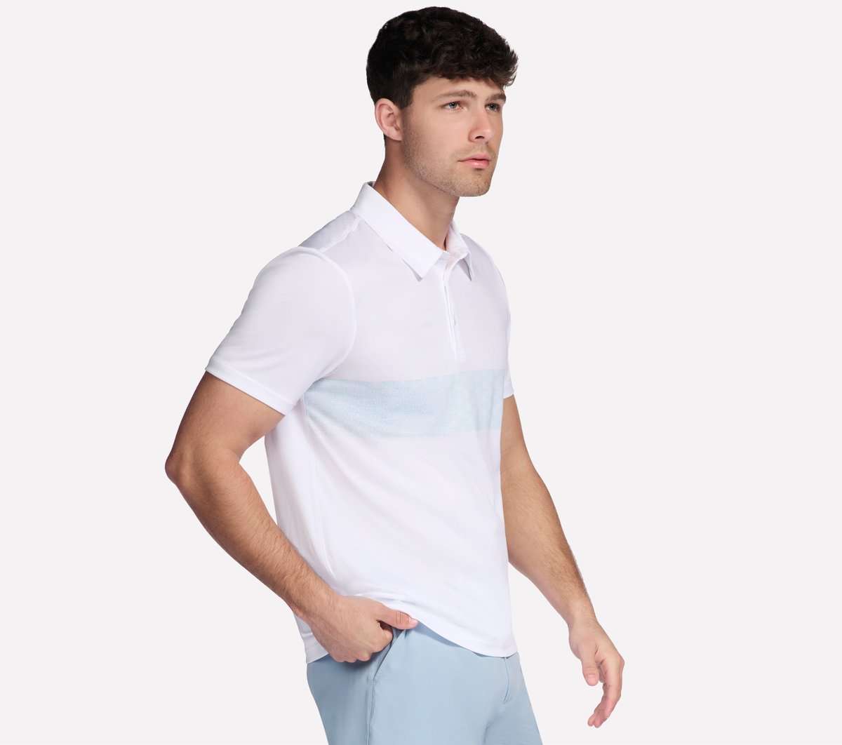 Men Skechers GO DRI Charge Palm Stripe Polo | Skechers Men