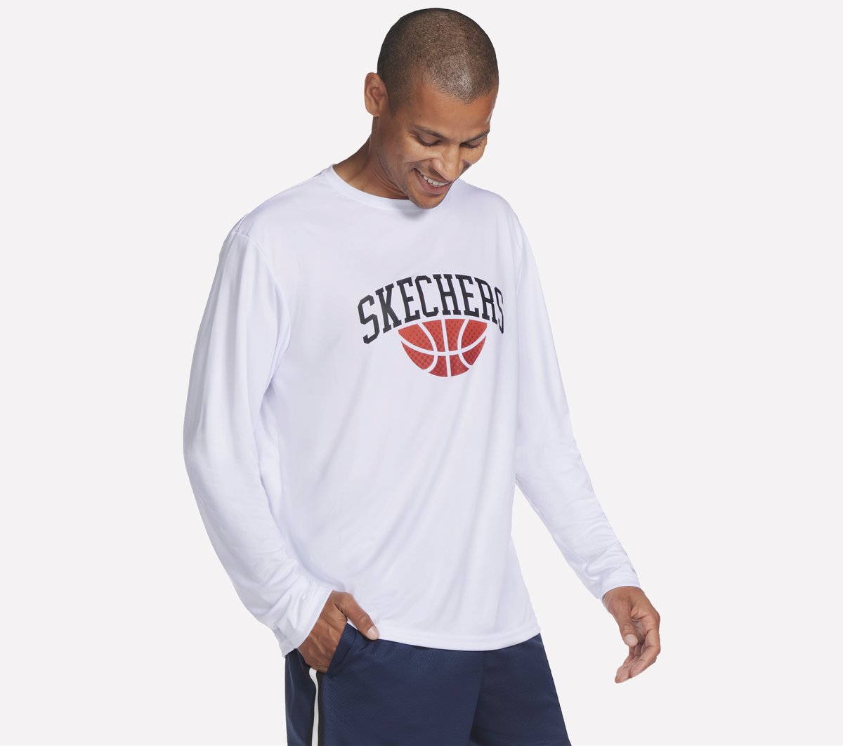 Men Skechers Hoops Long Sleeve Tee | Skechers Men