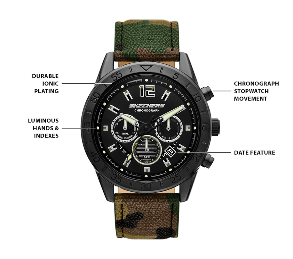 Men|Clothing Skechers Kornblum Camo Watch | Skechers Men|Clothing