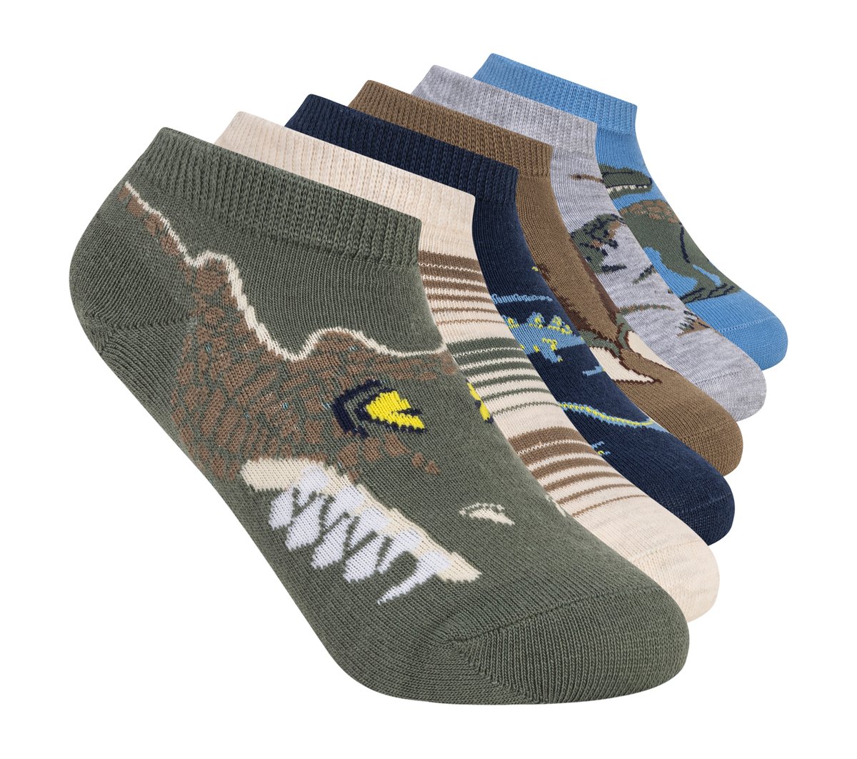 Kids|Clothing Skechers 6 Pack Boys' Dino Socks | Skechers Kids|Clothing