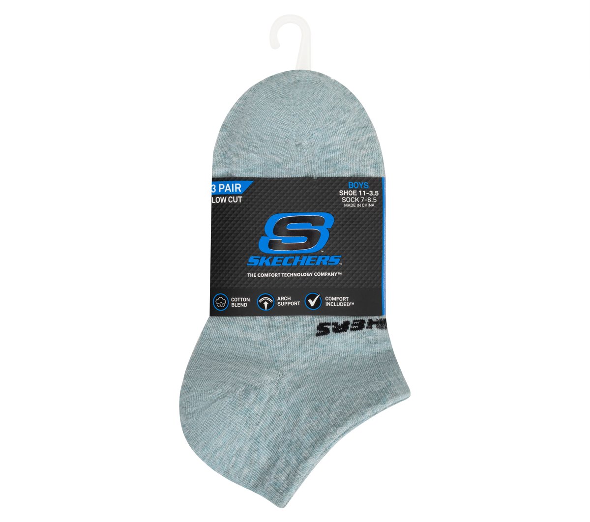 Kids|Clothing Skechers 3 Pack Boys' Low Cut Cotton Socks | Skechers Kids|Clothing