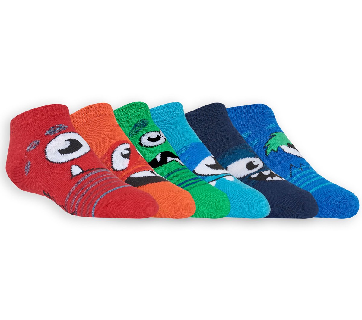Kids|Clothing Skechers 6 Pack Low Cut Monster Socks | Skechers Kids|Clothing