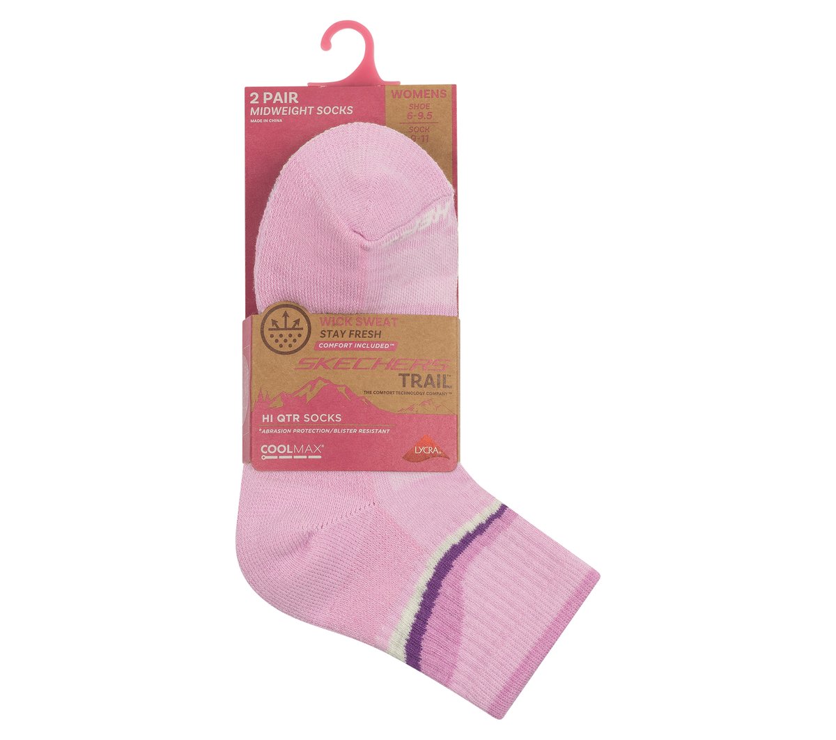 Clothing Skechers 2 Pack Women's Trail Quarter Socks | Skechers Clothing