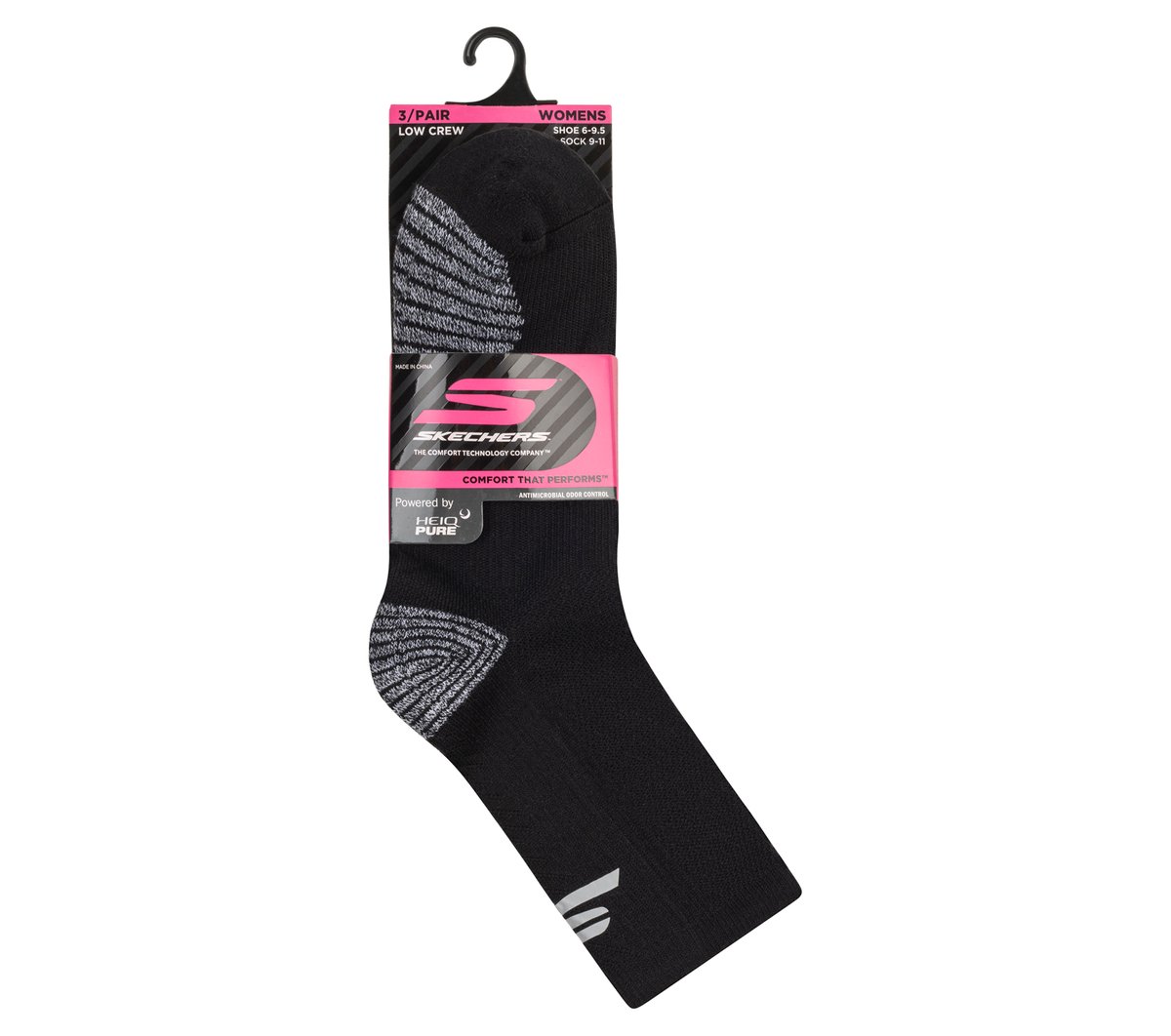 Clothing Skechers 3 Pack Women's Half Terry Low Crew Socks | Skechers Clothing