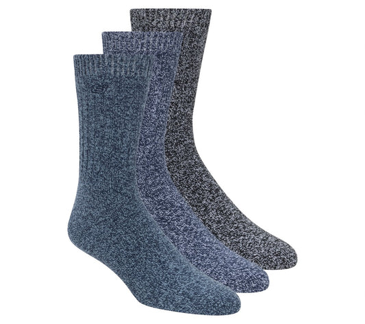 Clothing Skechers Super Soft Boot Crew Socks - 3 Pack | Skechers Clothing