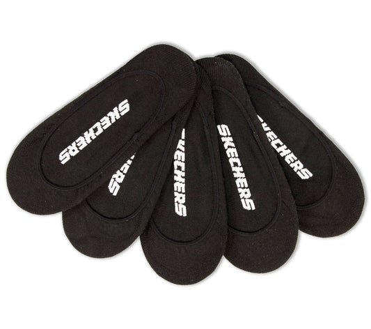 Clothing Skechers 5 Pack Non Terry Solid Liner Socks | Skechers Clothing