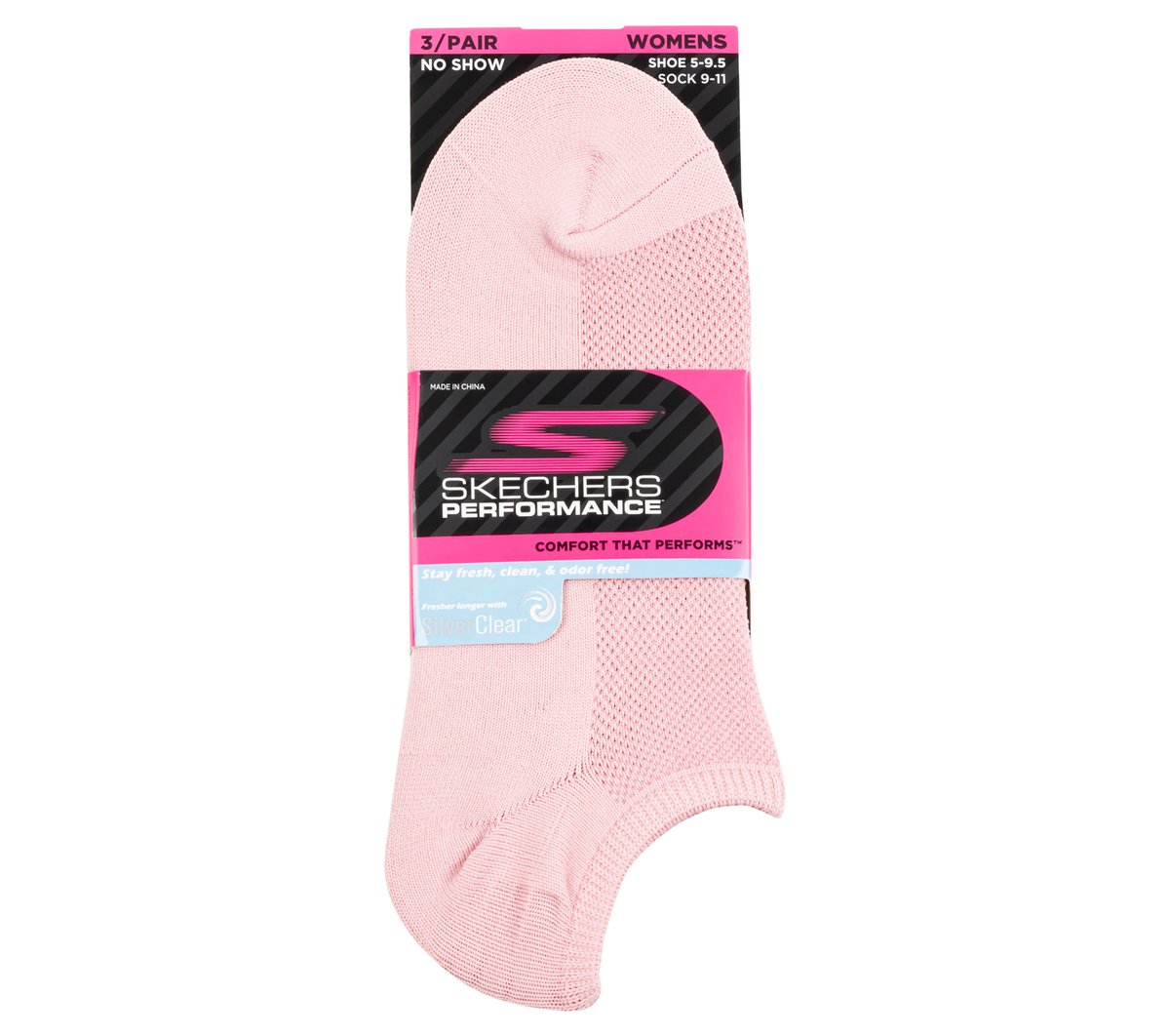 Clothing Skechers 3 Pack No Show Stretch Socks | Skechers Clothing