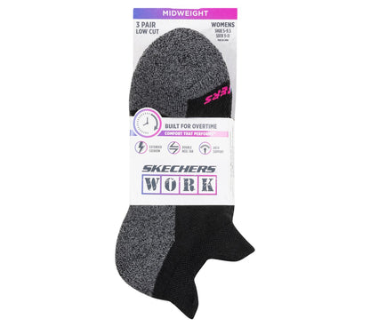 Clothing Skechers Work: Lowcut Heel Tab Socks - 3 Pack | Skechers Clothing