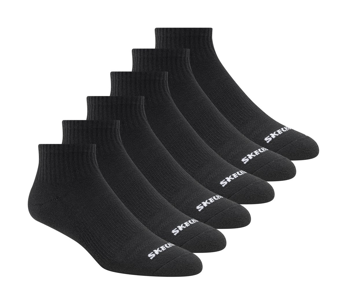 Clothing Skechers 6 Pack Core Quarter Medium Socks | Skechers Clothing