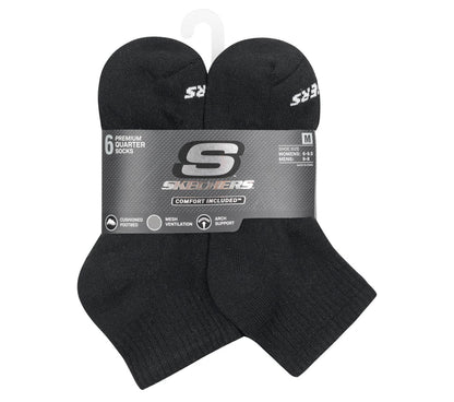 Clothing Skechers 6 Pack Core Quarter Medium Socks | Skechers Clothing