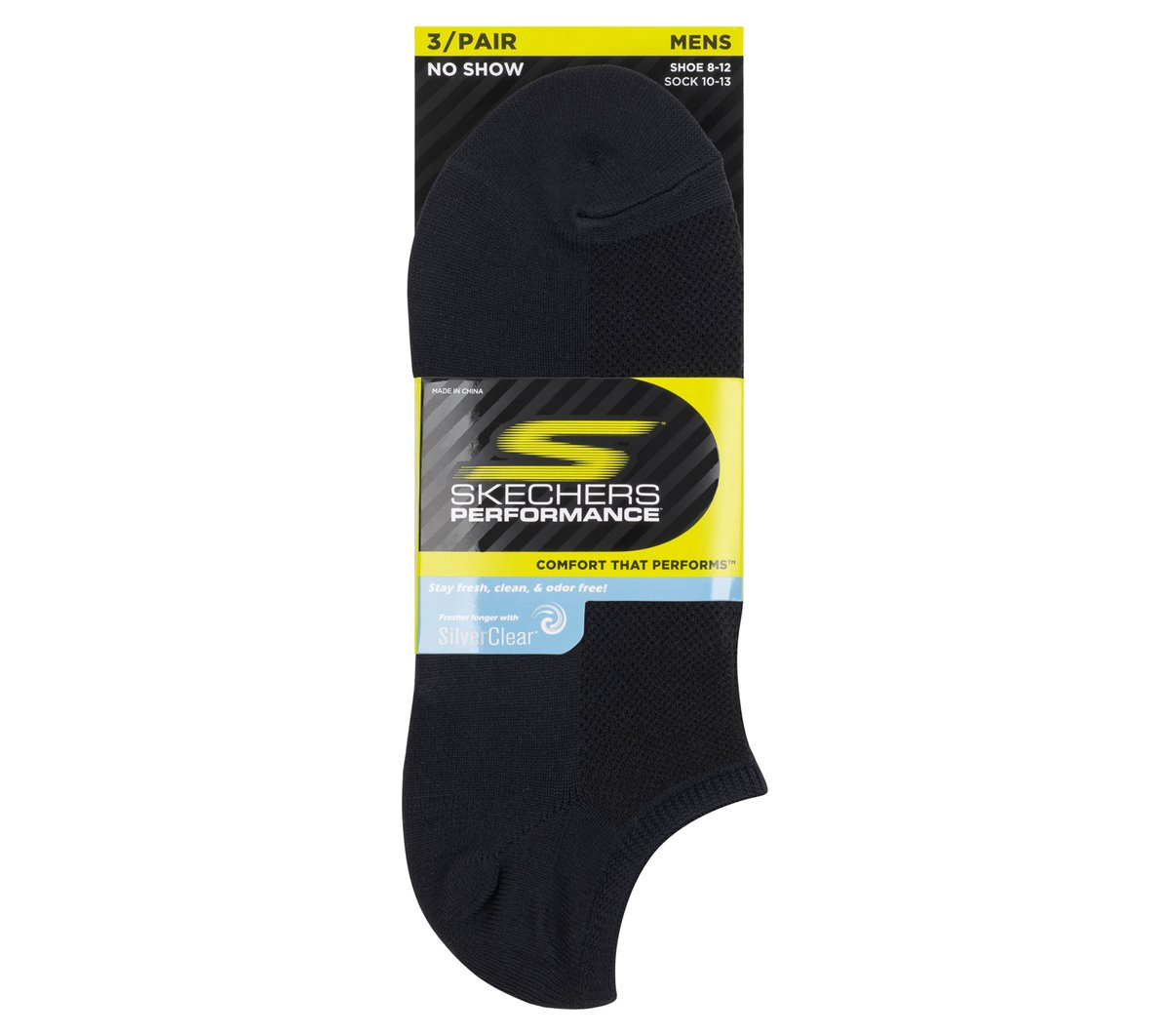 Clothing Skechers 3 Pack No Show Stretch Socks | Skechers Clothing