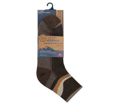 Clothing Skechers 2 Pack Men's Quarter Trail Socks | Skechers Clothing
