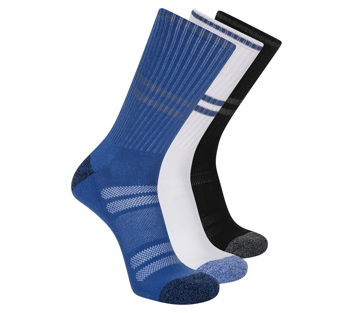 Clothing Skechers 3 Pack Men's Reflective Performance Crew Socks | Skechers Clothing