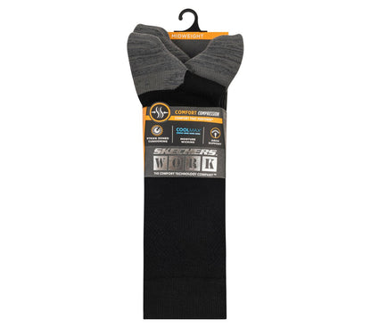 Clothing Skechers Work: 3 Pack Men's Over Calf Compression Socks | Skechers Clothing